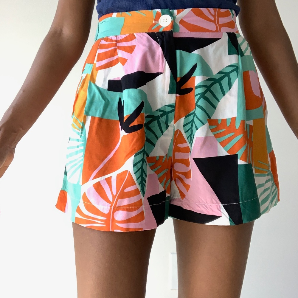 Monki high waist shorts